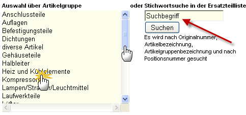 Teil selektieren